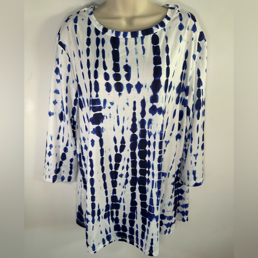 Women’s faux Shibori style tunic top size large